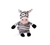 Beeztees Zebra Yip Dog Toy, Plush, Black/White
