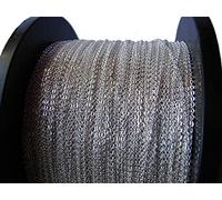 BEEZZY BEEDZ 925 Sterling Silver Jewelry Making Cable Trace Anchor Chain by Foot for DIY Jewelry Made in Italy (Cable Flat Link 1.5mm, 5f)