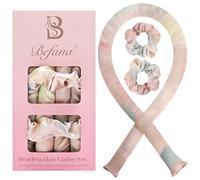Befana Satin Heatless Hair Curler Set | Heatless Curls Overnight |Hair Curlers to Sleep in | Heatless Curlers and Curling Headband for Soft Curls While Sleeping - Sunset