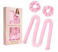Befana Satin Heatless Hair Curler Set | Heatless Curls Overnight |Hair Curlers to Sleep in | Heatless Curlers and Curling Headband for Soft Curls While Sleeping - Pink