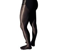 BEFASY Men's Sexy 70D Oil Shaping Ballet Dance Tights Shiny Glossy Stockings Silky Pantyhose with Sheath