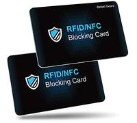 Befekt Gears RFID/NFC Blocking Card 2 Pack, Credit Card Protector, Contactless Protection for Identity Document, Passport, Entire Wallet etc -No Batteries Required