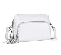 befen Genuine Leather Cross Body Bag Women White Handbags for Women Small RFID Phone Bag with Adjustable Strap