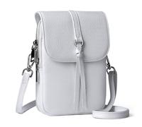 befen Genuine Leather Cross Body Bags for Women Small RFID Cross Body Phone Bag White Handbags for Women with Card Slots