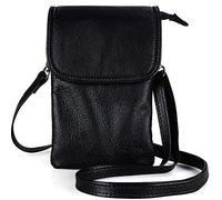 befen Genuine Leather Crossbody Bag, Cellphone Wallet, Small for Women Mini Shoulder Purse with Long Strap and Key Ring - Fit 8 Plus or Phone Less 6.5 Inch