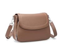 befen Genuine Leather Crossbody Bags for Women Medium Womens Saddle Bag Cross Body Purse with Built in RFID Blocking Wallet, Mocha, Crossbody Bag