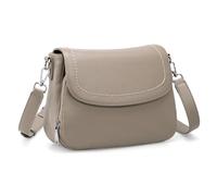 befen Genuine Leather Crossbody Bags for Women Medium Womens Saddle Bag Cross Body Purse with Built in RFID Blocking Wallet, Taupe, Crossbody Bag