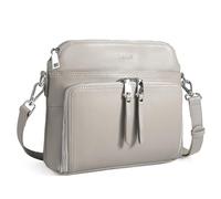 befen Genuine Leather Crossbody Purses for Women, Women's Small Crossbody Shoulder Bag with Built in RFID Wallet, Beige Gray