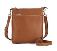 befen Genuine Leather Small Crossbody Purses for Women Travel Cross Body Bags Lightweight with Adjustable Shoulder Strap, A01-cognac Brown