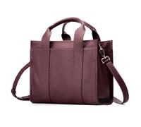 befen Genuine Leather The Essential Small Tote Bag for Women with Zipper, Women's Designer Satchel Crossbody Handbags, Burgundy, One Size