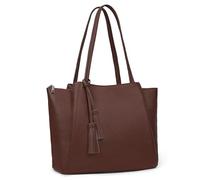 befen Genuine Leather Tote Bag for Women Work, Womens Laptop Tote Bags Shoulder Purses Totes with Compartments Handbags, Dark Brown, M