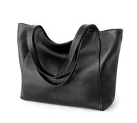 befen Genuine Leather Tote Bag Large Handbags for Women Shoulder Bag | Fits for 14'' Laptop,Inner Keychain, Cup Holder Pocket,Smooth Silver Zipper,Perfect for Travel Shopping Work School