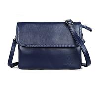 befen Leather Small Cell Phone Crossbody Wallet Purse and Bags for Women with Key Ring, Medium Navy Blue, 8 x 6 x 1.2 inches