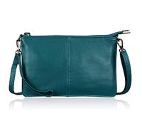 befen Leather Wristlet Clutch Wallet Purses Small Envelope Crossbody Bags for Women, Teal, M
