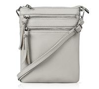 befen Mini Gray Genuine Leather Crossbody Purses for Women, Lightweight Crossbody Phone Bags Cross Body Bag Purses(Beige Grey)