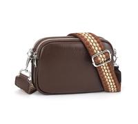 befen Small Crossbody Bag for Women Genuine Leather Handbags & Shoulder Bags With Wide Shoulder Strap-Coffee