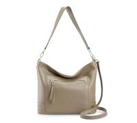 befen Soft Genuine Leather Hobo Bags for Women, Medium Multi-Pocket Shoulder Crossbody Handbags with Zipper Closure, Taupe, 11.42" x 8.85" x 10.63"