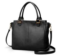 befen Soft Genuine Leather Purses for Women Small Tote Bag Handbags Crossbody Bags with Top Handles Shoulder Satchel Purse, Black 01, S