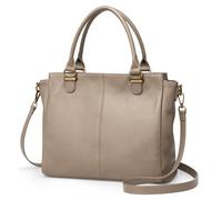 befen Soft Genuine Leather Purses for Women Small Tote Bag Handbags Crossbody Bags with Top Handles Shoulder Satchel Purse, Taupe 01, S