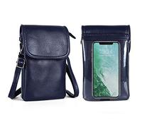 befen Touchable Phone Bag,Small Crossbody Cell Phone Purse for Women Mini Messenger Shoulder Handbag Wallet, Real Leather Mobile Phone Bag fits Phone under 6.5 inches