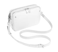 befen White Crossbody Bag for Women Genuine Leather Cross Body Phone Bag Small RFID Blocking Handbags for Women with Multiple Pockets