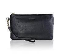 befen Women's Leather Wristlet Clutch Cell Phone Purse Wallet Lambskin Quilted Ladies Crossbody Handbags with Wrist Strap & Shoulder Strap