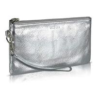 befen Women's Leather Wristlet Clutch Cell Phone Purse Wallet Lambskin Quilted Ladies Crossbody Handbags with Wrist Strap & Shoulder Strap