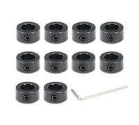 Befenybay 10 Pcs Black Lock Collar 8mm Shaft Lock Collar T8 Lead Screw Lock Ring for 3D Printer CNC Parts (8mm-Black)