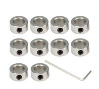 Befenybay 10 Pcs Lock Collar 6mm Shaft Lock Collar T6 Lead Screw Lock Ring for CNC Parts (6mm-Silver)