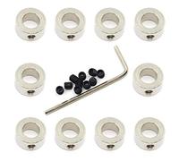 Befenybay 10 Pcs Lock Collar 8mm Shaft Lock Collar T8 Lead Screw Lock Ring for 3D Printer CNC Parts (8mm-Silver)