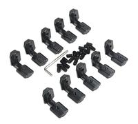 Befenybay 10PCS Black T Slot L-Shape 90 Degree Interior Inside Corner Connector Joint Bracket with Screws for 8mm T Slot Aluminum Extrusion Profile 4040 Series Slot