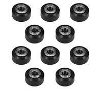 Befenybay 10PCS POM Small Pulley V-Shape Wheel 5mm Bore with Double Bearing for 3D Printers and CNC Machines