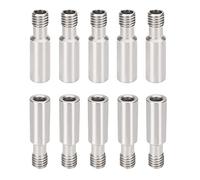 Befenybay 10Pcs Stainless Steel M6 Thread HeatBreak Throat for Ender 3 Series,CR10 Series 3D Printer (Stainless Steel)
