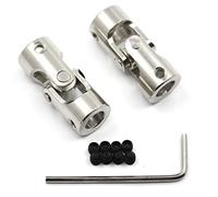 Befenybay 2 Pcs 8mm to 8mm Universal Joint Shaft Coupling with Screws for Motor