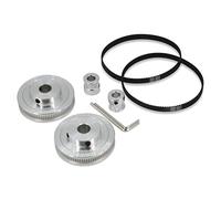 Befenybay 2Kit 2GT Synchronous Wheel 20&80 Teeth 10mm Bore Aluminum Timing Pulley with 2pcs Length 250mm Width 6mm Belt (20-80T-10B-6)