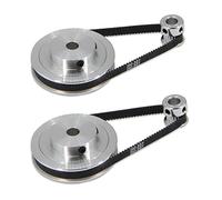 Befenybay 2Kit 2GT Synchronous Wheel 20&80 Teeth 8mm Bore Aluminum Timing Pulley with 2pcs Length 250mm Width 6mm Belt (20-80T-8B-6)