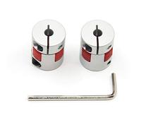 Befenybay 2PCS 5mm to 5mm Aluminium Plum Flexible Shaft Coupling Diameter 20mm Length 25mm Connector Flexible Coupler for 3D Printer CNC Machine and Servo Stepped Motor（5x5mm）