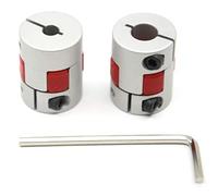 Befenybay 2PCS 5mm to 8mm Aluminium Plum Flexible Shaft Coupling D20 L25 Connector Flexible Coupler for 3D Printer CNC Machine and Servo Stepped Motor