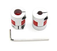 Befenybay 2PCS 6.35mm to 10mm Aluminium Plum Flexible Shaft Coupling D20 L25 6.35X10mm Connector Flexible Coupler for 3D Printer CNC Machine and Servo Stepped Motor
