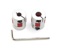 Befenybay 2PCS 6.35mm to 8mm Aluminium Plum Flexible Shaft Coupling D20 L25 6.35X8mm Connector Flexible Coupler for 3D Printer CNC Machine and Servo Stepped Motor