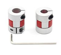 Befenybay 2PCS 8mm to 10mm Aluminium Plum Flexible Shaft Coupling Diameter 20mm Length 25mm Connector Flexible Coupler for 3D Printer CNC Machine and Servo Stepped Motor（8x10mm）