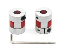 Befenybay 2PCS 8mm to 8mm Aluminium Plum Flexible Shaft Coupling Diameter 20mm Length 25mm Connector Flexible Coupler for 3D Printer CNC Machine and Servo Stepped Motor(8x8mm)