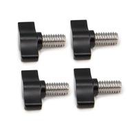 Befenybay 4pcs 5/16"-18 x 1/2" Thumb Screw Stainless Steel Standard/Coarse Thread Black Aluminum Knob