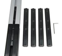 Befenybay 4PCS Black Straight Line Inside Connector Joint Bracket Length 7 Inch with M6 Screws for 8mm T Slot Aluminum Extrusion Profile 4040 Series