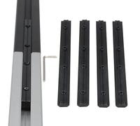 Befenybay 4PCS Black Straight Line Inside Connector Joint Bracket Length 7 Inch with M6 Screws for 8mm T Slot Aluminum Extrusion Profile 3030 Series