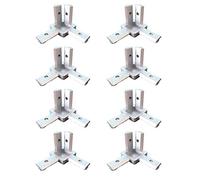 Befenybay 8PCS 3-Side End Corner Bracket Connector with Screws for 6mm T-Shape Aluminum Extrusion Profile European Standard 2020-Series(2020s-Silver)