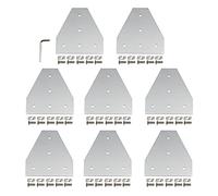 Befenybay 8PCS Corner Bracket Plate Outside Joining Plate for 4040 Series Aluminum Profile 3D Printer Frame (T-Silver-4040)