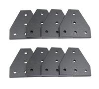 Befenybay 8PCS/Set Surface Anodic Oxidation Black T Shape Corner Bracket Plate 5-Hole Outside Joining Plate for 2020 Series Aluminum Profile 3D Printer Frame (Black T-8)
