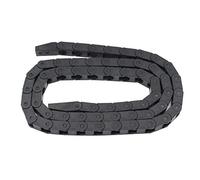 Befenybay R18 Internal Size 7X7mm 1Meter Length Black Plastic Flexible Drag Chain Cable Wire Carrier Closed Type for 3D Printer and CNC Machines (7mmX7mm- Close)