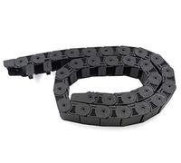 Befenybay R28 Internal Size 18X25mm 1Meter Length Black Plastic Flexible Drag Chain Cable Wire Carrier Nested Semi Enclosed Type for 3D Printer and CNC Machines (18mmX25mm-Inside Open)